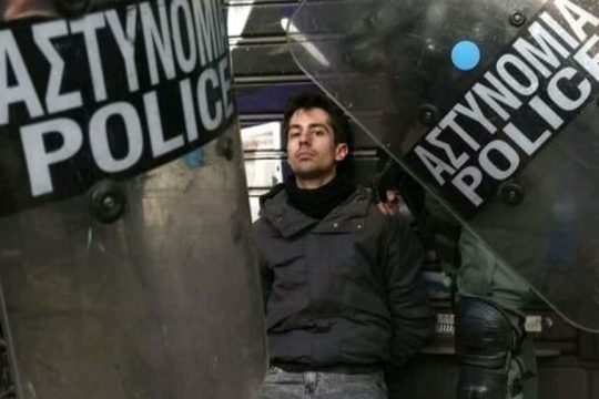 Ο Ρωμανός Αγγελής κατά τη σύλληψή του
